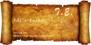Tér Enikő névjegykártya