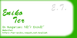 eniko ter business card